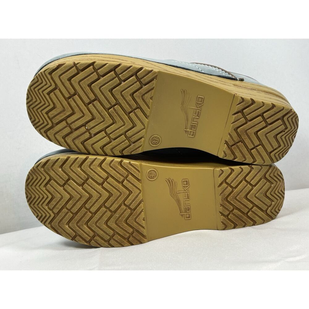 Dansko Twin Pro Dog Walkers Milled Nubuck Womens Clogs Blue/Brown Size 37 - Picture 5 of 15